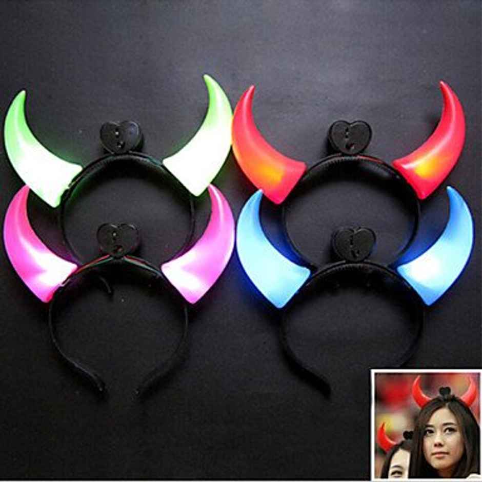 Devil LED Horns For Party | Assorted | Gullak